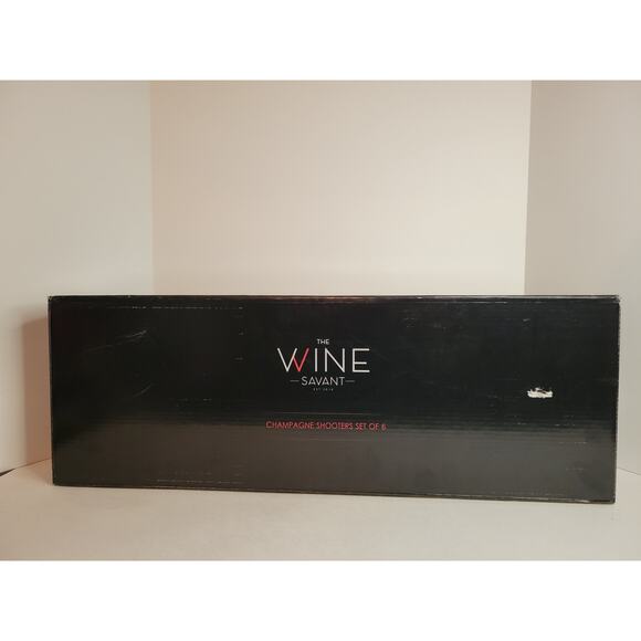 NIB The Wine Savant Set of 6 Champagne Shooters Bachelorette Champs Bong - Picture 2 of 11